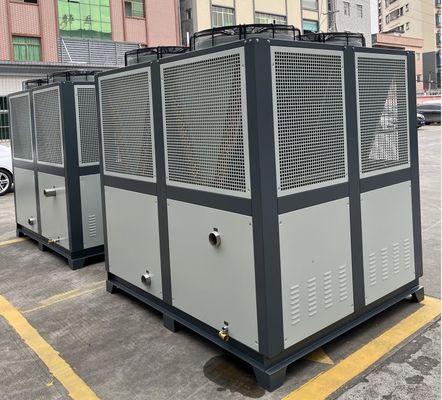 Chiller industrial refrigerado por aire con control por microcomputadora PLC