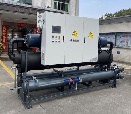 JLSW-200D compressor de tornillo refrescado con agua personalizado, control PLC 100kW