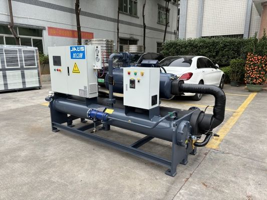 Chiller refrigerado por agua con 59.5m3/h Flujo de enfriamiento 5-35.C Rango de temperatura 380-415V Fuente de alimentación