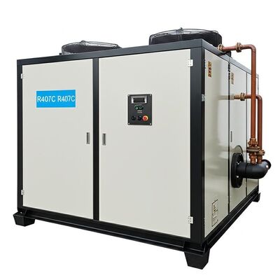Máquina Enfriadora de Líquido con Refrigerante R407C, Sistema de Refrigeración Enfriado por Agua para Equipos Industriales y Gestión de Temperatura